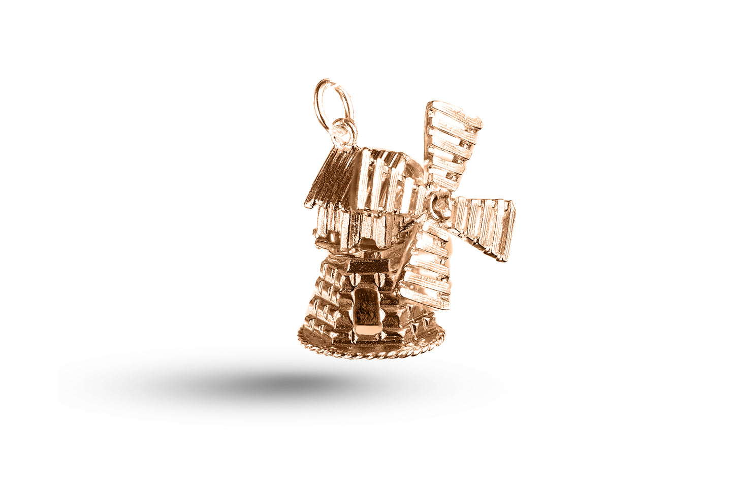 Rose gold Heavy Spinning Windmill charm.