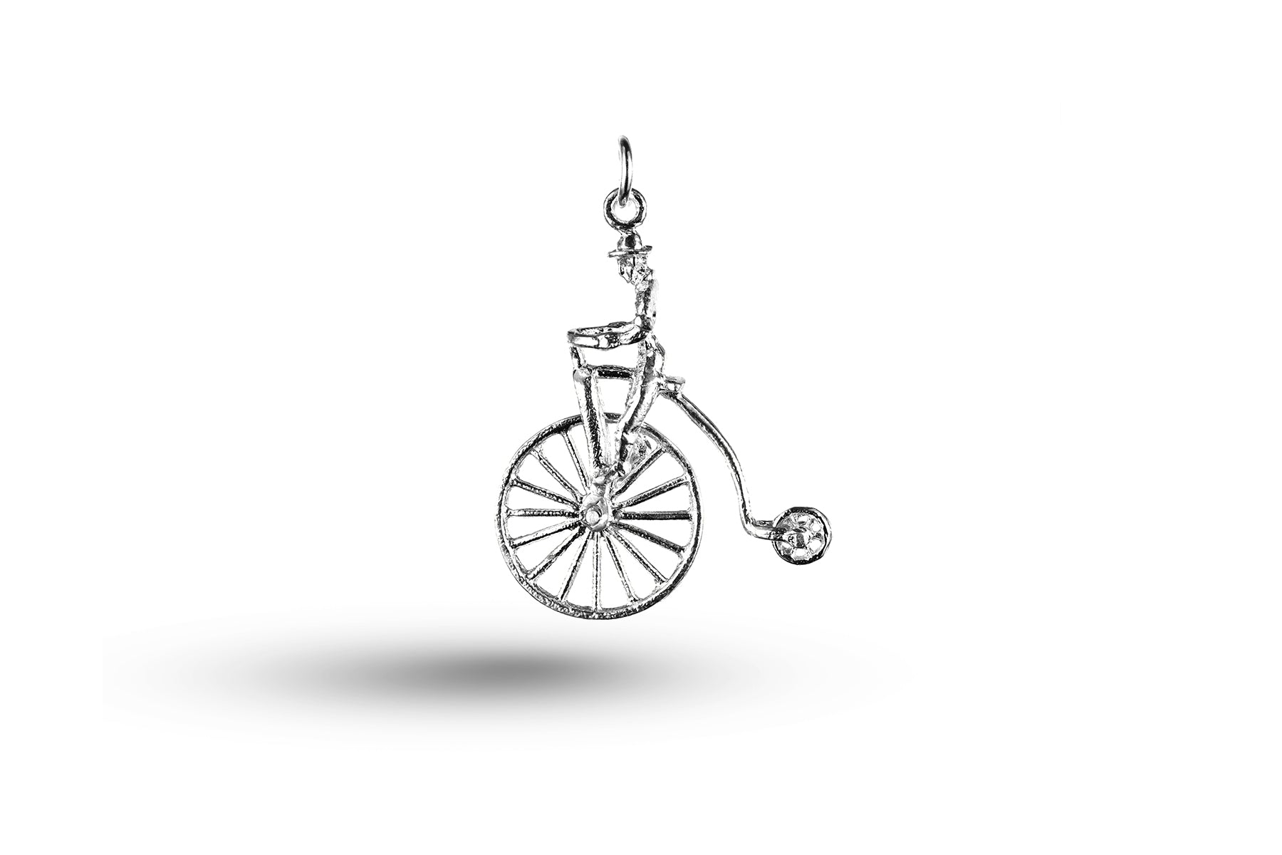 Penny Farthing Bike with Cyclist Charm Charms Direct Free Delivery