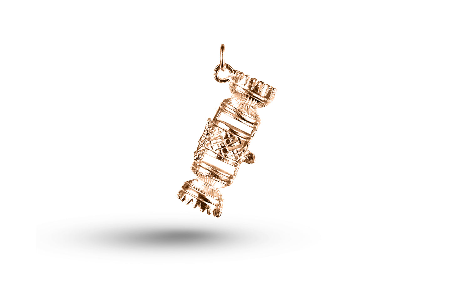 Rose gold Christmas Cracker Cracks Open charm.