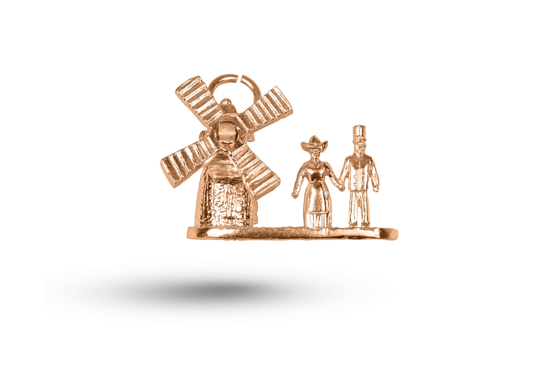 Luxury rose gold Boy and Girl with Windmill charm.