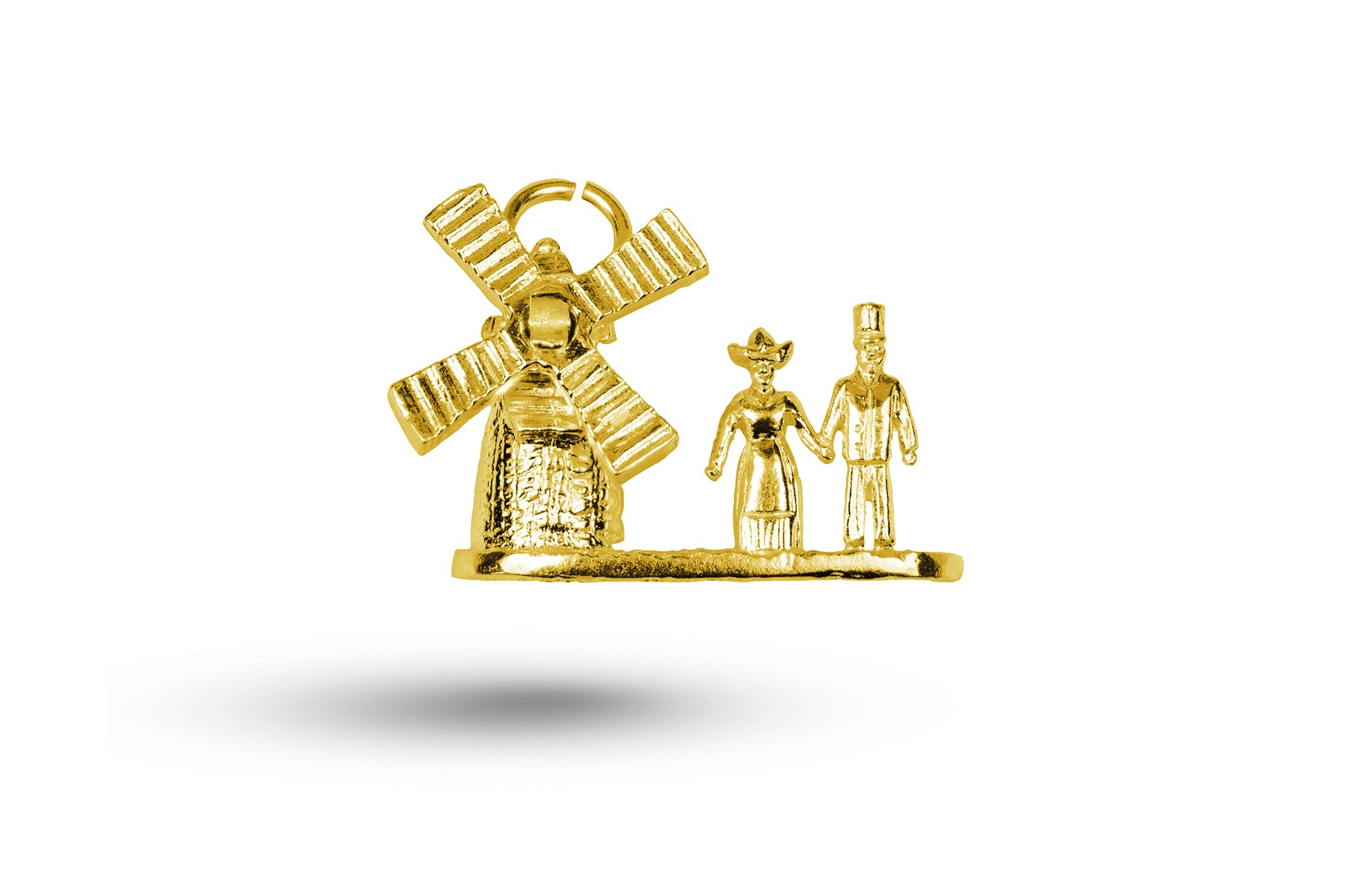Luxury yellow gold Boy and Girl with Windmill charm.