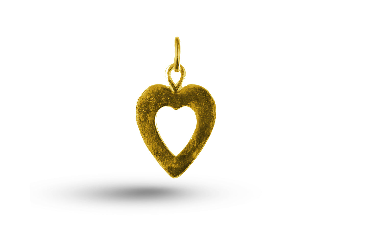 Yellow gold Heart within Heart charm.