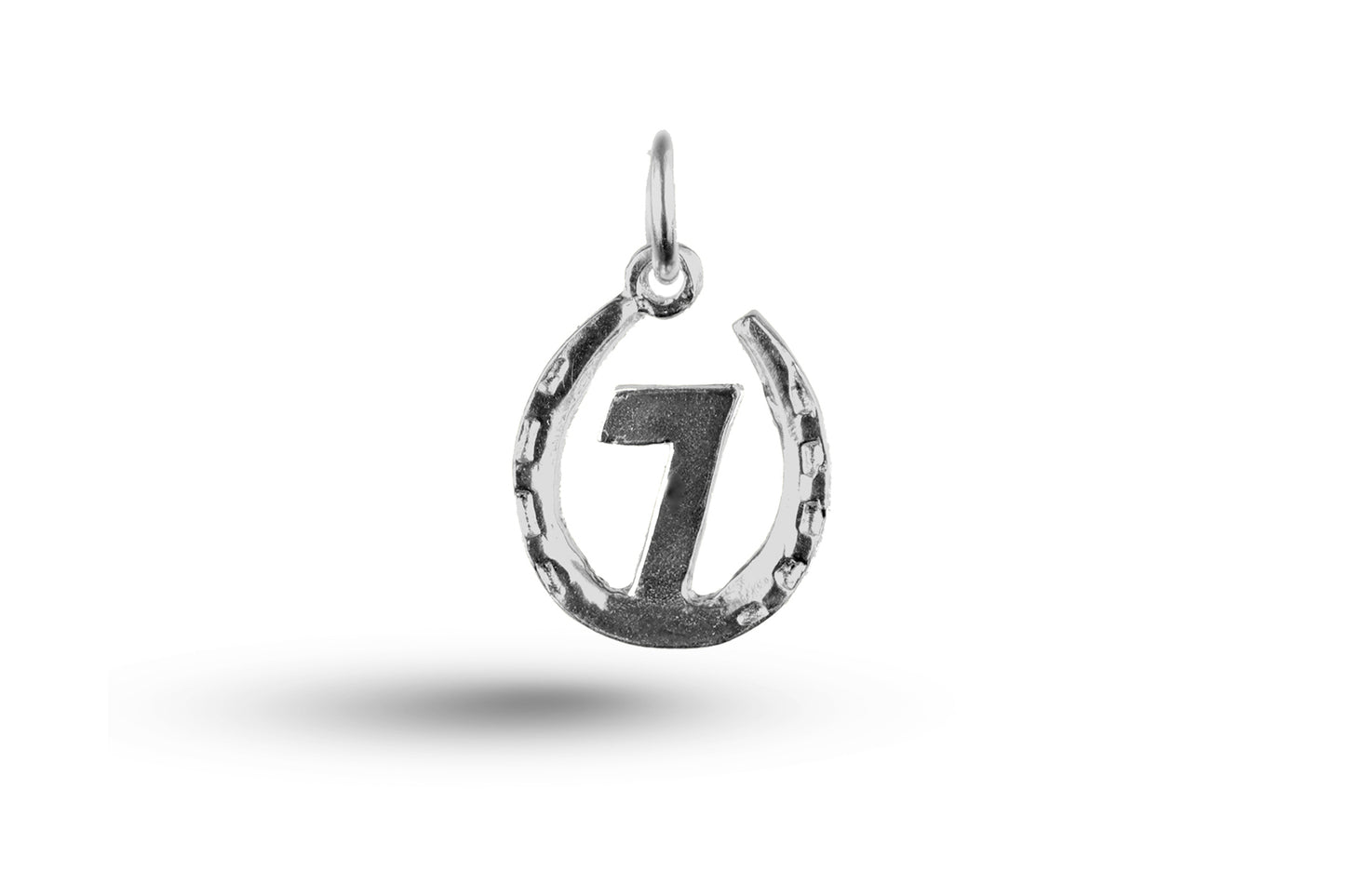 Luxury white gold 7 in Horseshoe Charm.