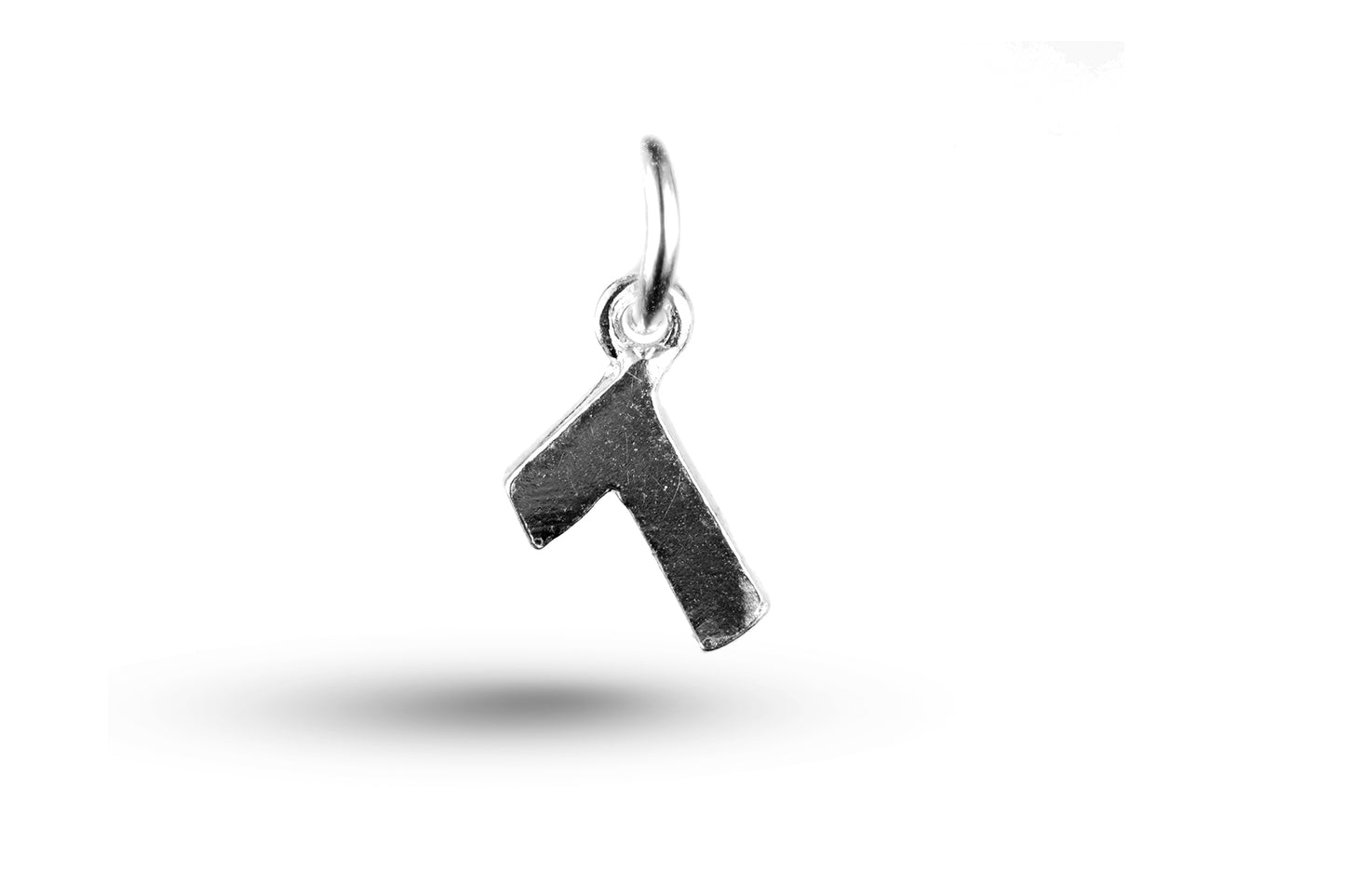 White gold Number 7 charm.