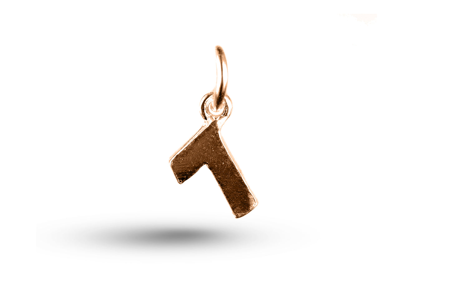 Rose gold Number 7 charm.