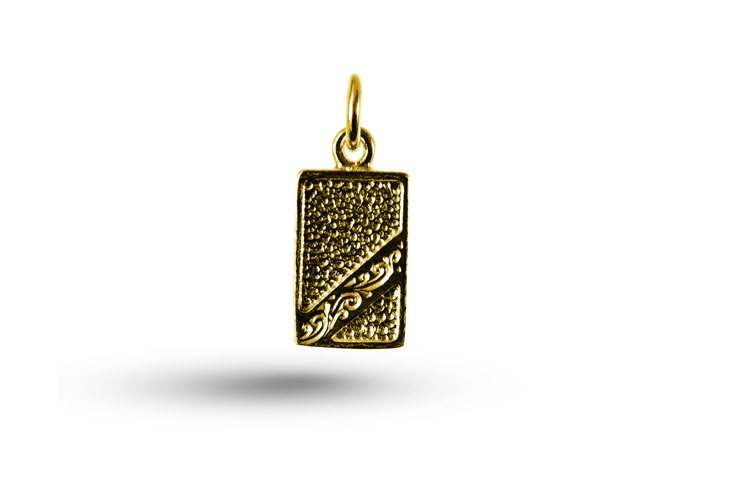 Yellow gold Fancy Tag charm.