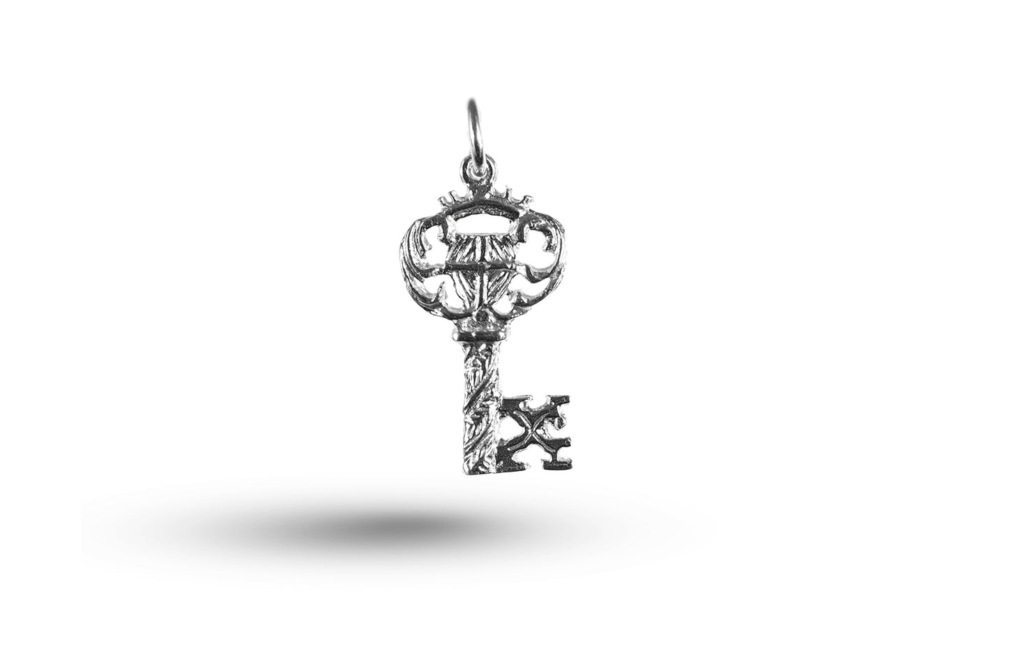 Luxury white gold Birthday Fancy Key charm.