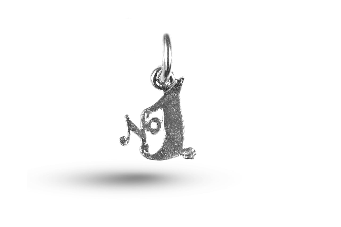 White gold Number 1 charm.