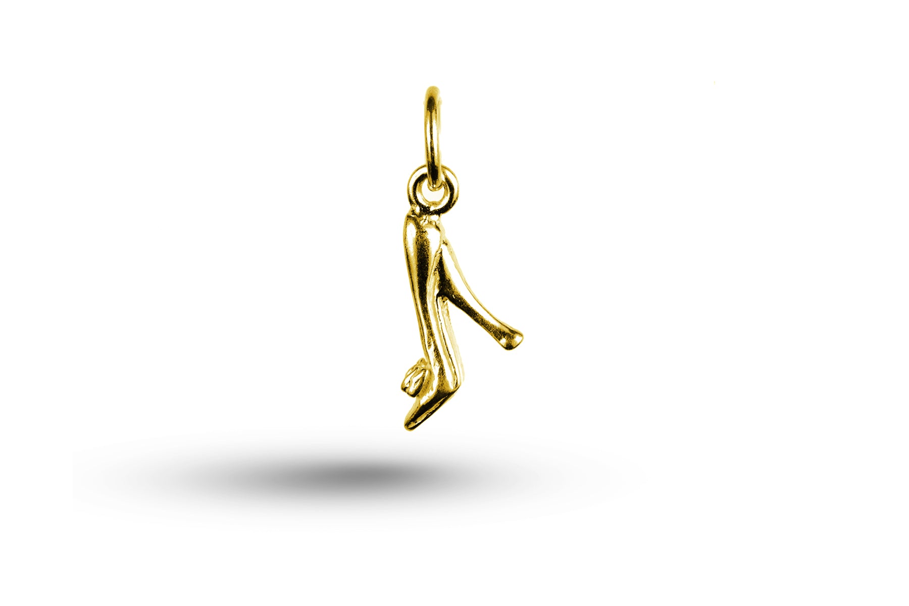 Yellow gold Ladies High Heeled Shoe charm.