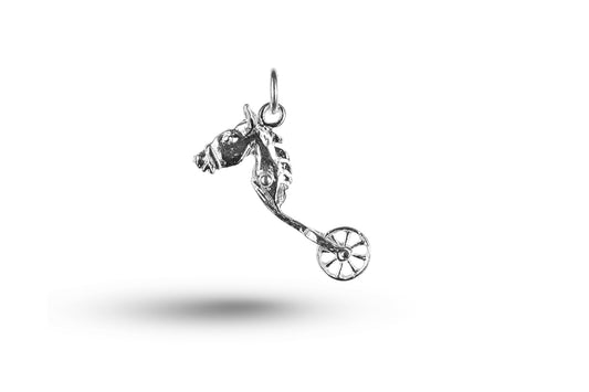 White gold Hobby Horse charm.