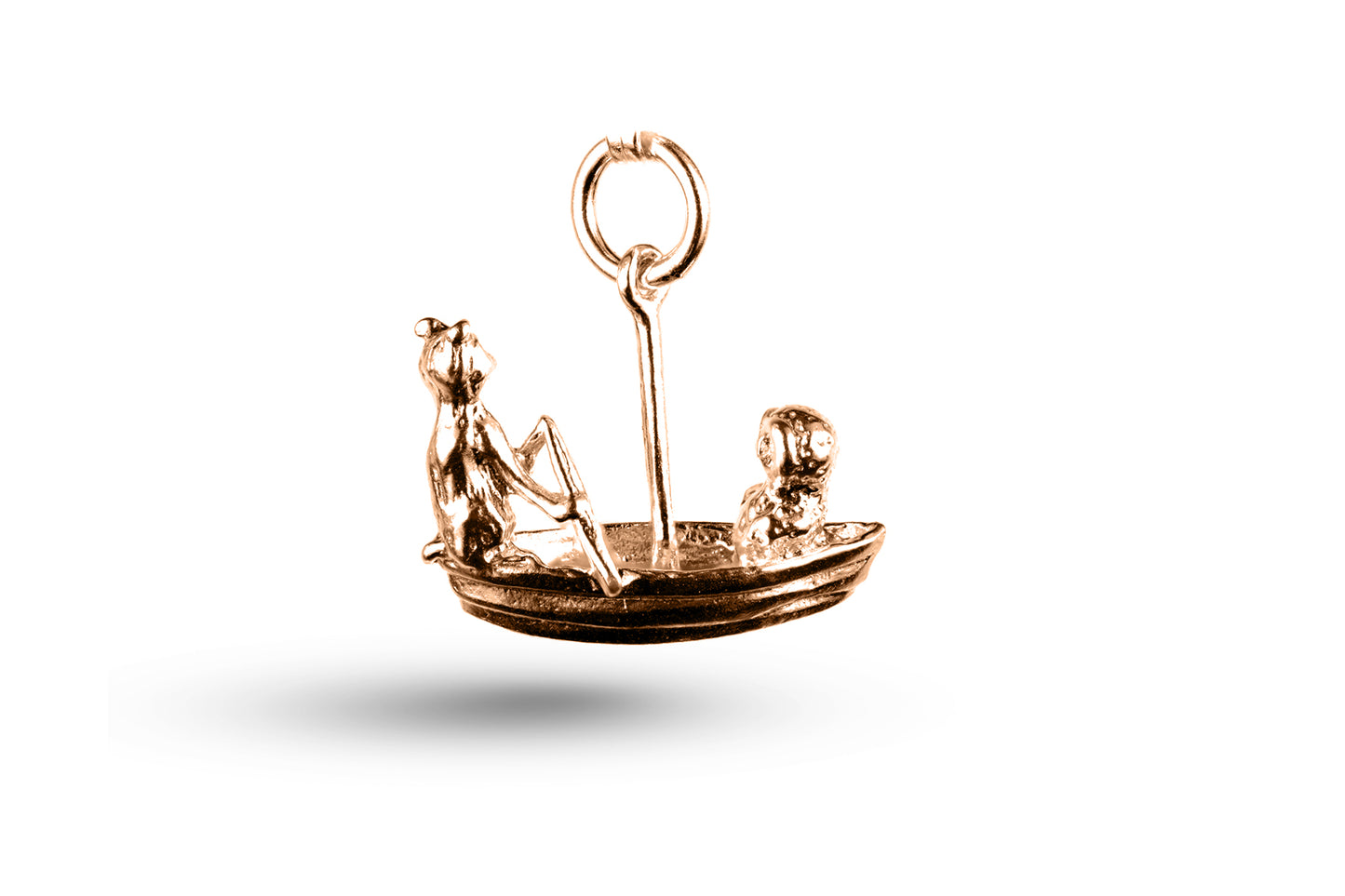 Rose gold Owl and Pussycat charm.