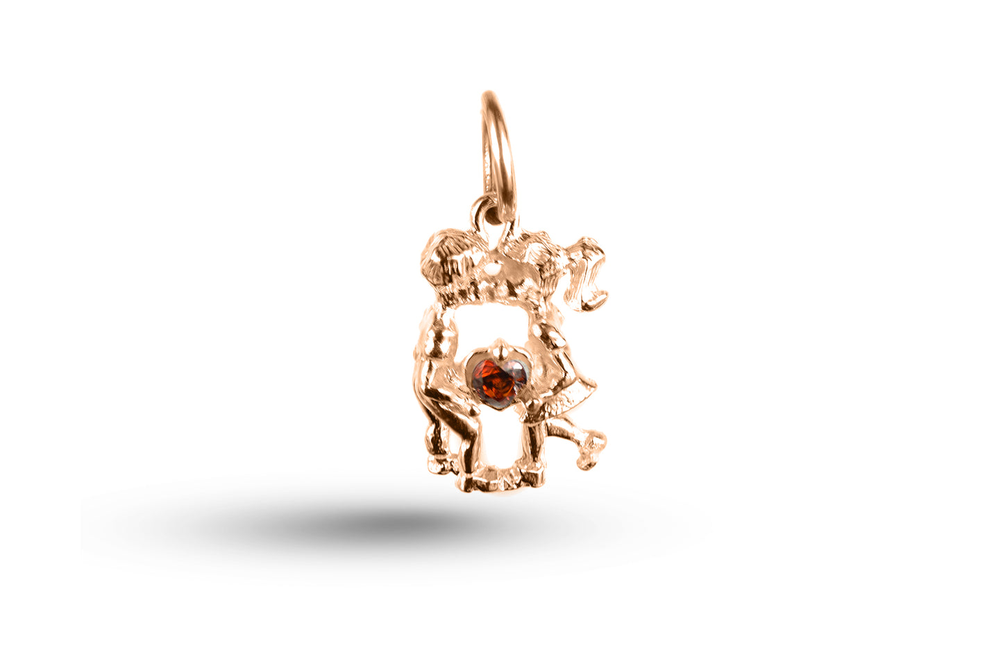 Rose gold Stone Set Sweethearts charm.