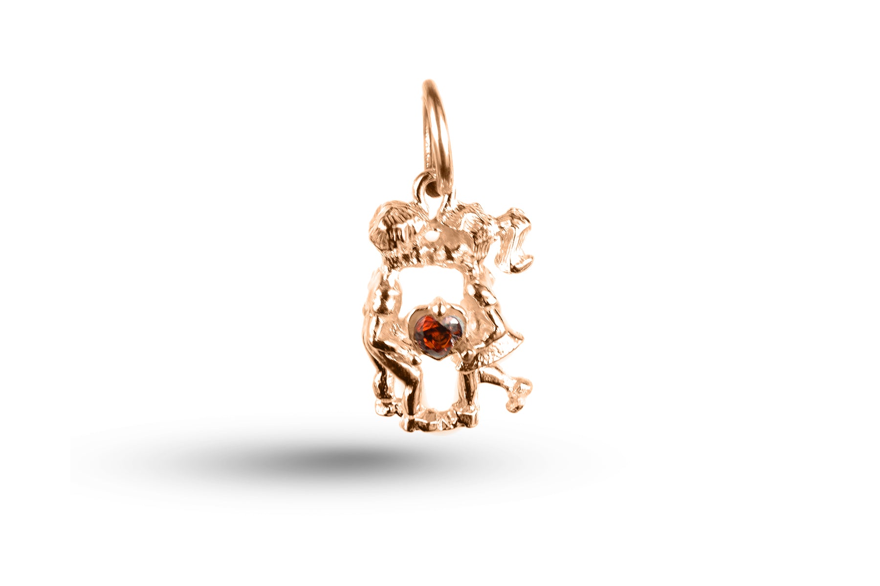 Rose gold Stone Set Sweethearts charm.