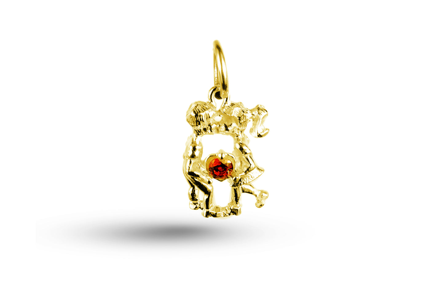 Yellow gold Stone Set Sweethearts charm.