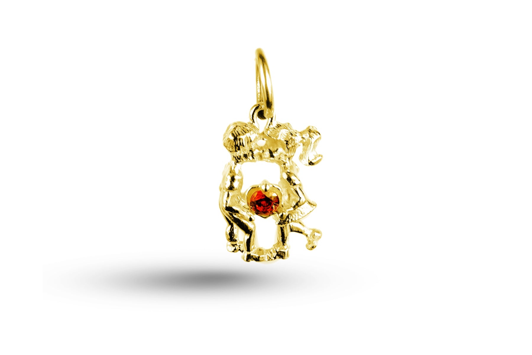 Yellow gold Stone Set Sweethearts charm.