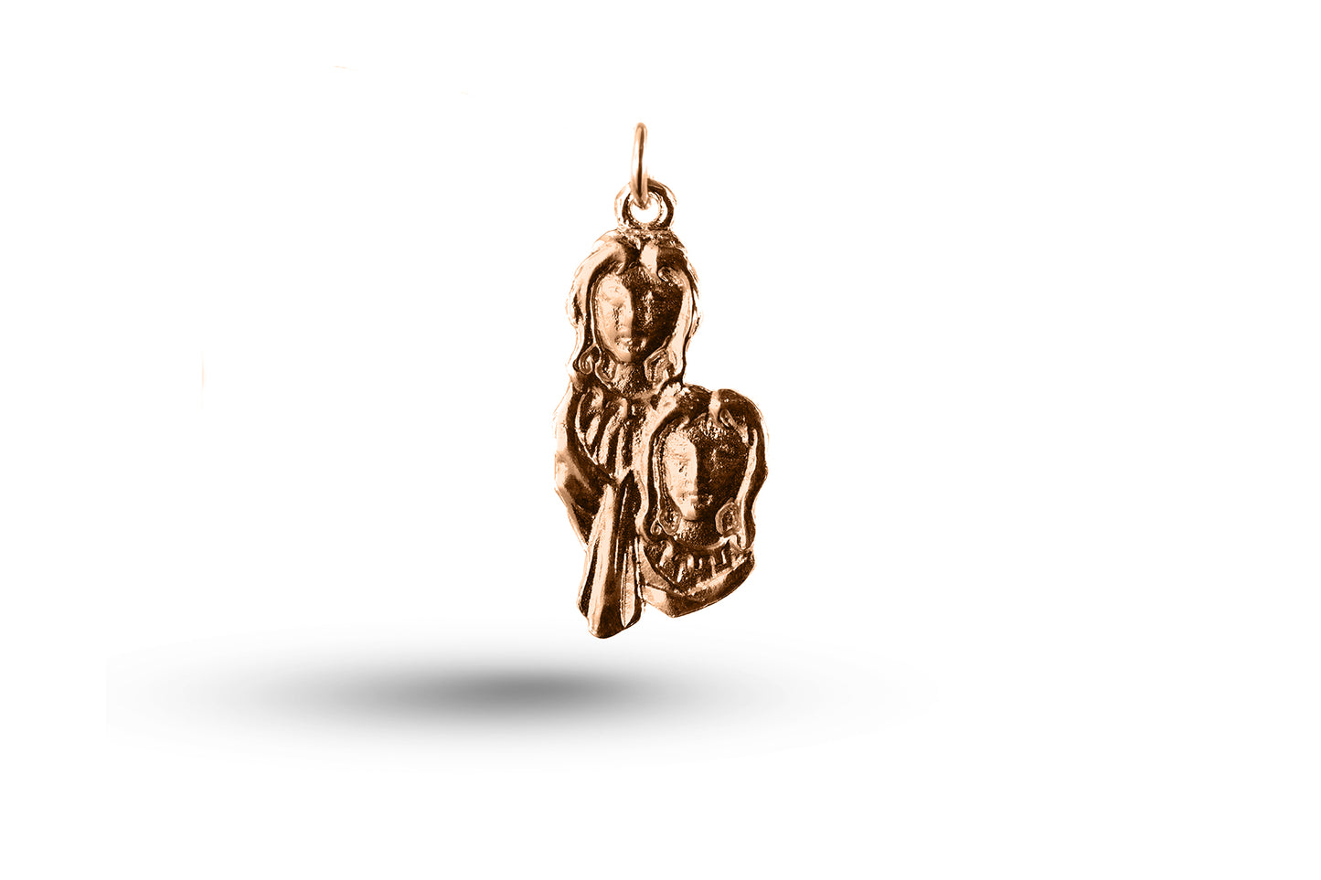 Rose gold Gemini charm.