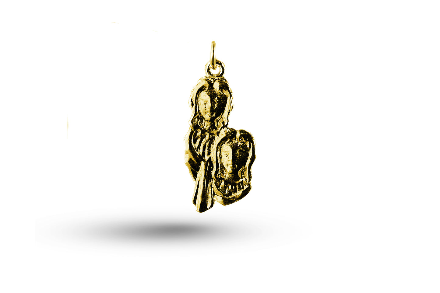 Yellow gold Gemini charm.