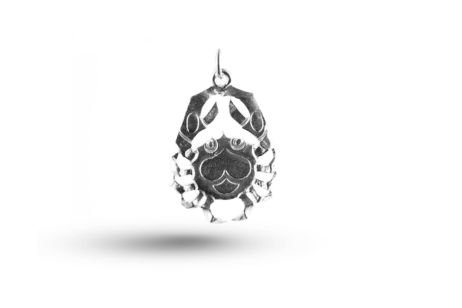 White gold Swirly Cancer charm.