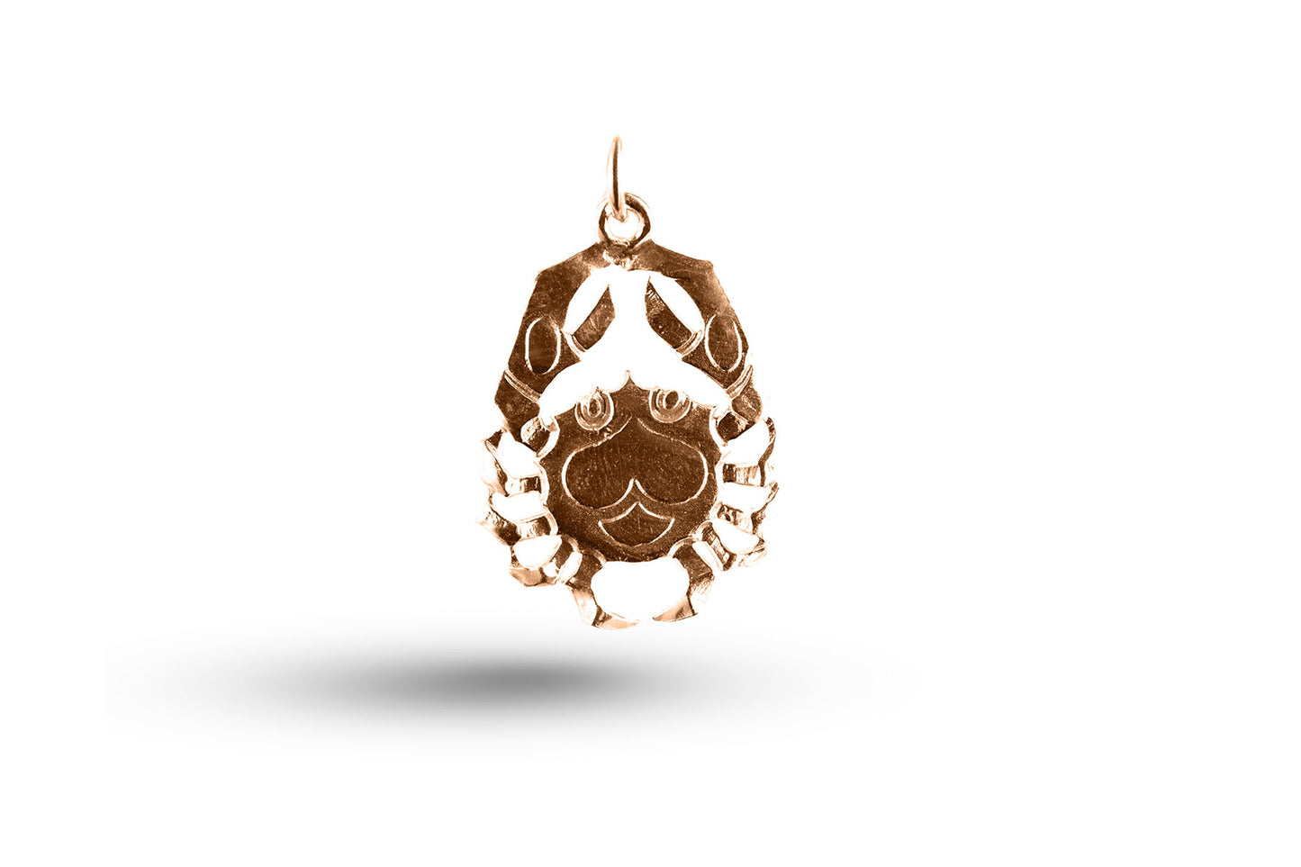 Rose gold Swirly Cancer charm.