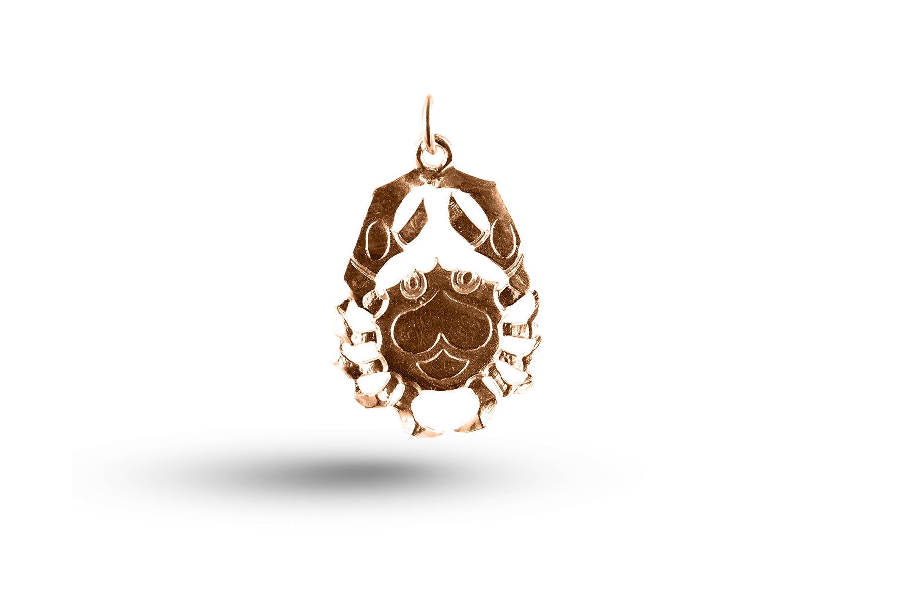 Rose gold Swirly Cancer charm.