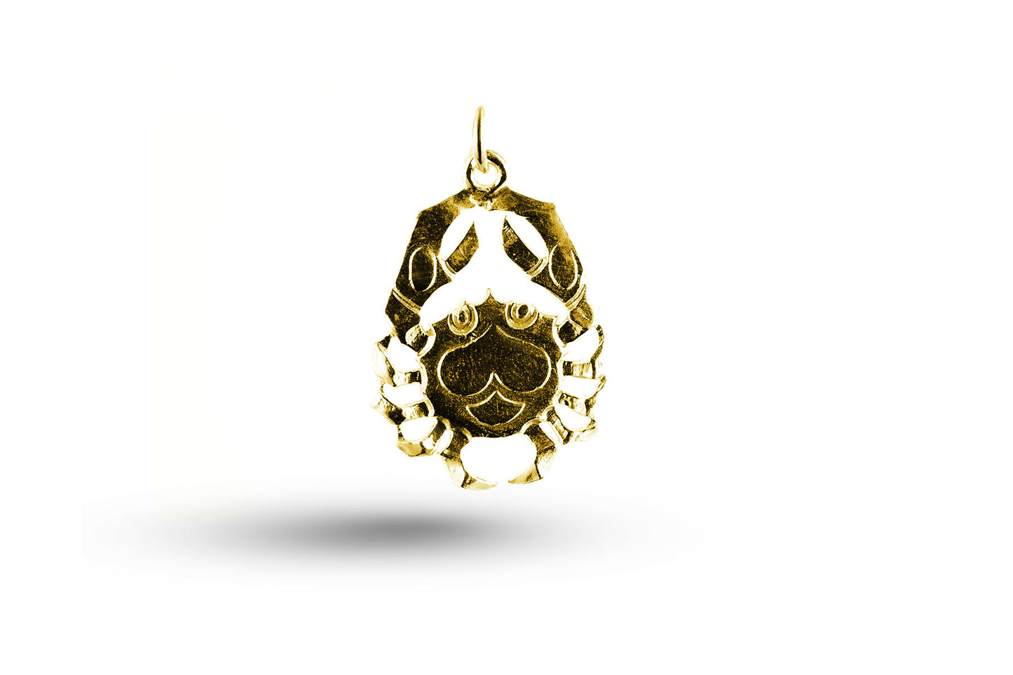 Yellow gold Swirly Cancer charm.