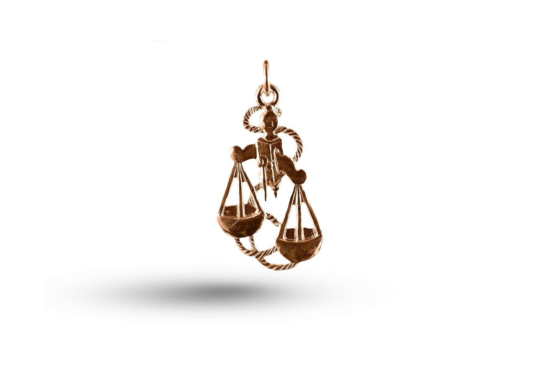 Rose gold Fancy Libra charm.