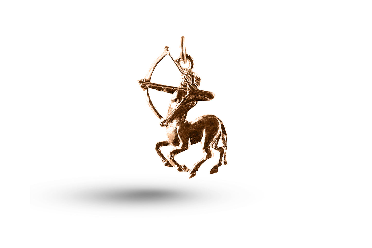 Rose gold Fancy Sagittarius charm.
