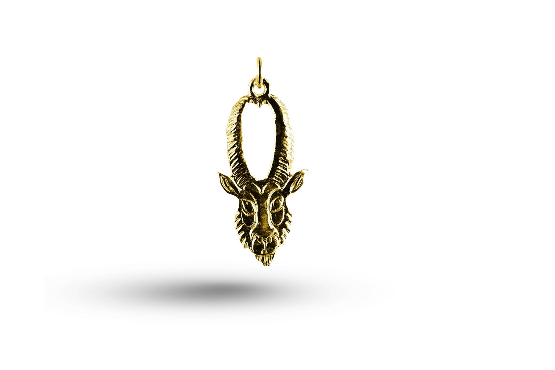 Luxury yellow gold Capricorn charm.