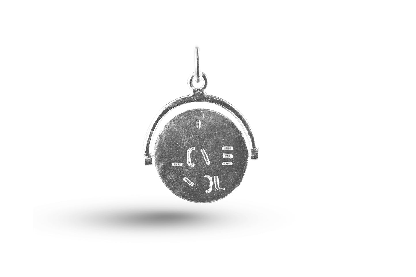 White gold I Love You Spinner charm.