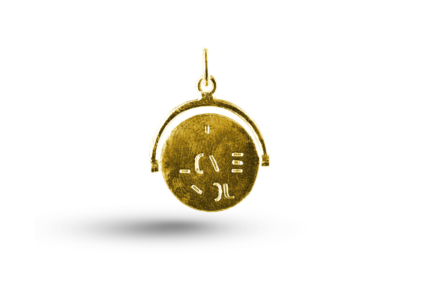 Yellow gold I Love You Spinner charm.
