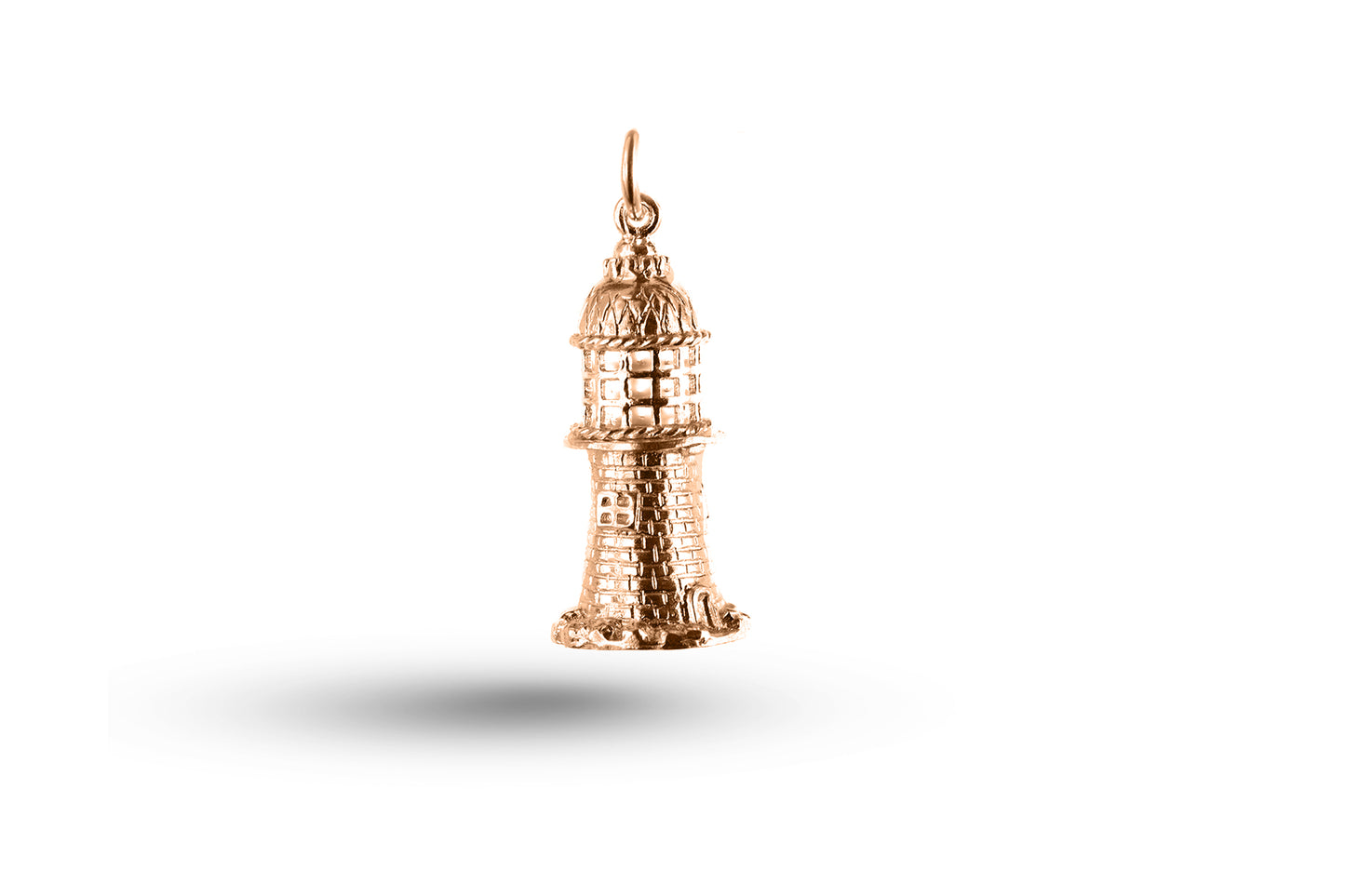 Rose gold Lighthouse charm.