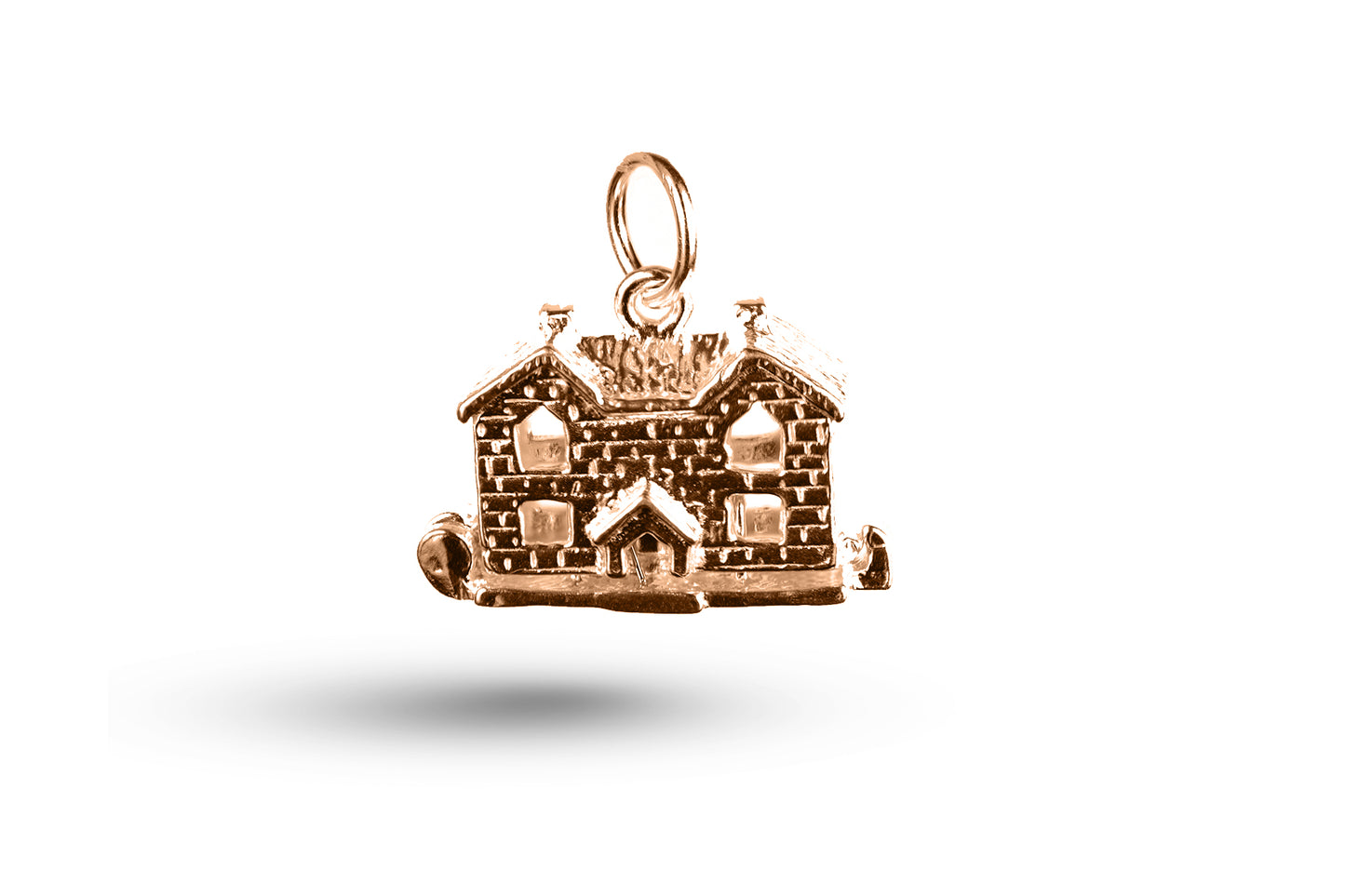 Rose gold House charm.