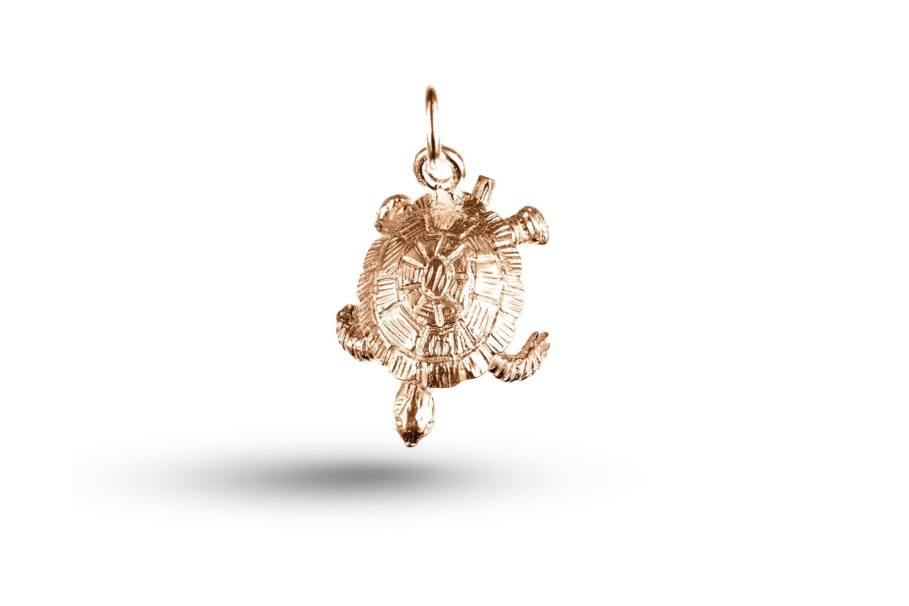 Rose gold Tortoise charm.