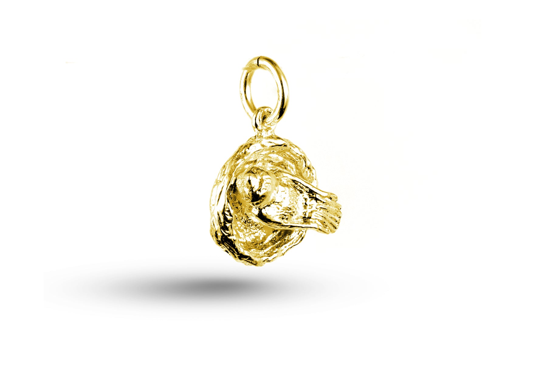 Yellow gold Opening Bird on Nest charm.