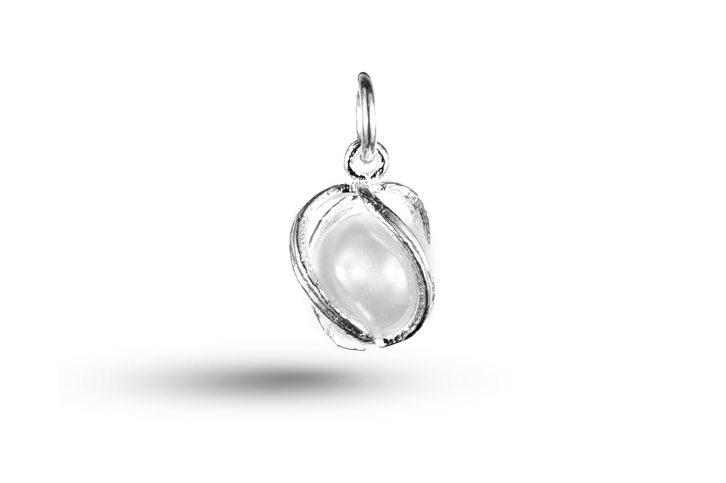 White gold Stone Holder Cage charm.
