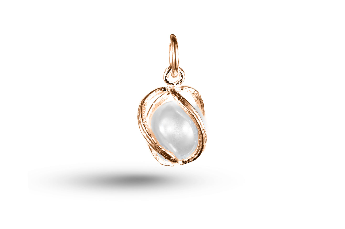 Rose gold Stone Holder Cage charm.