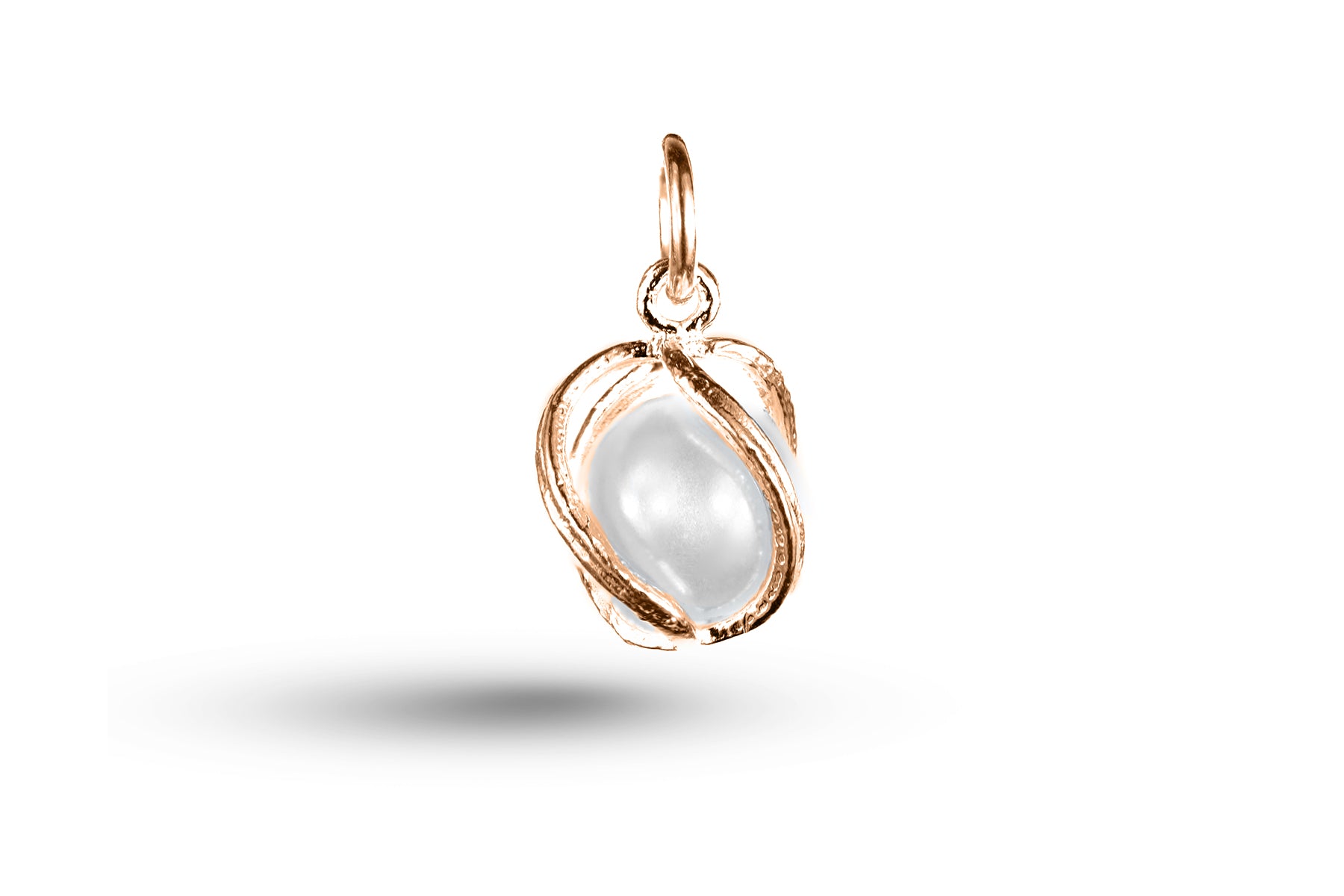 Rose gold Stone Holder Cage charm.