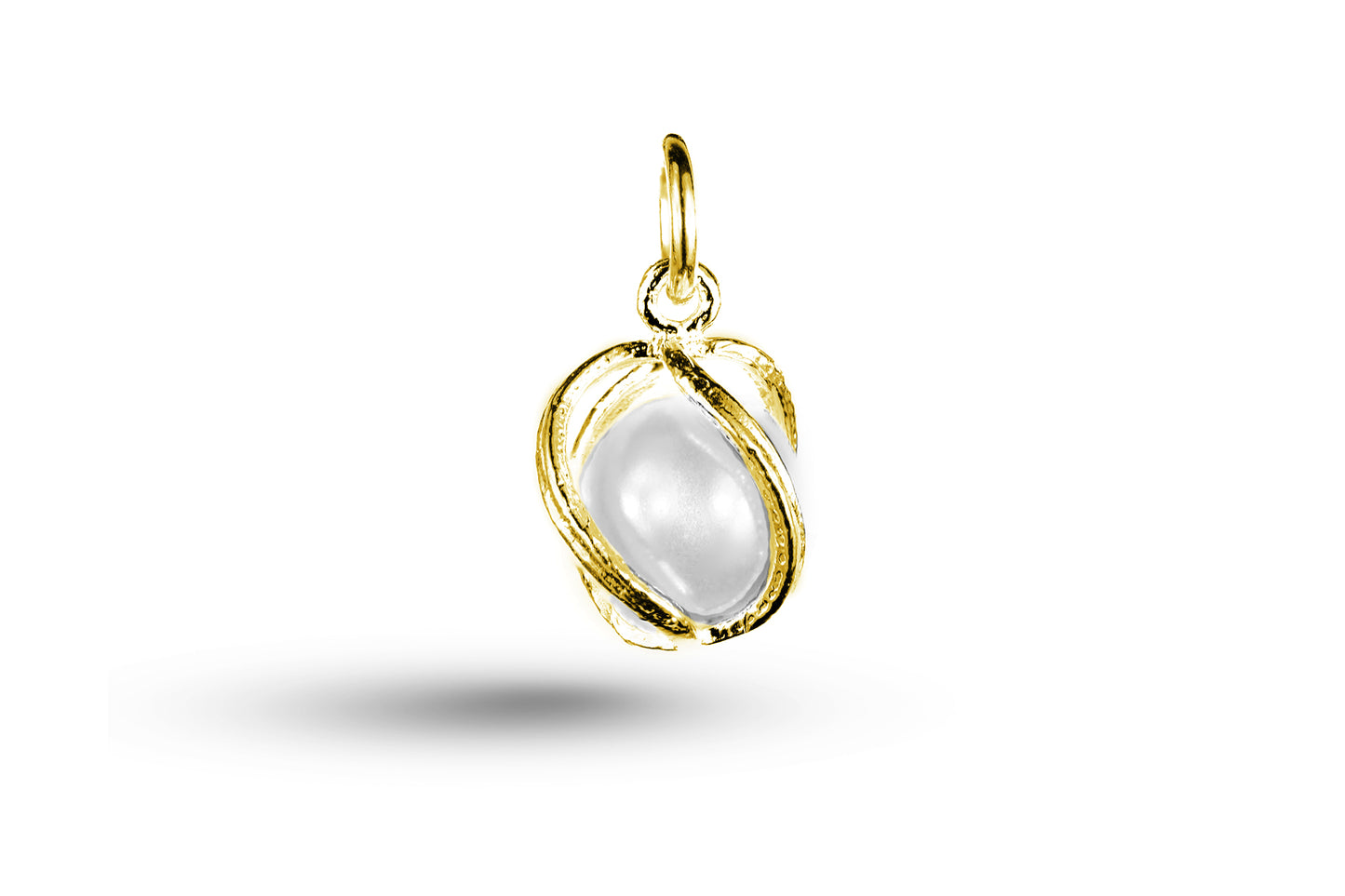 Yellow gold Stone Holder Cage charm.