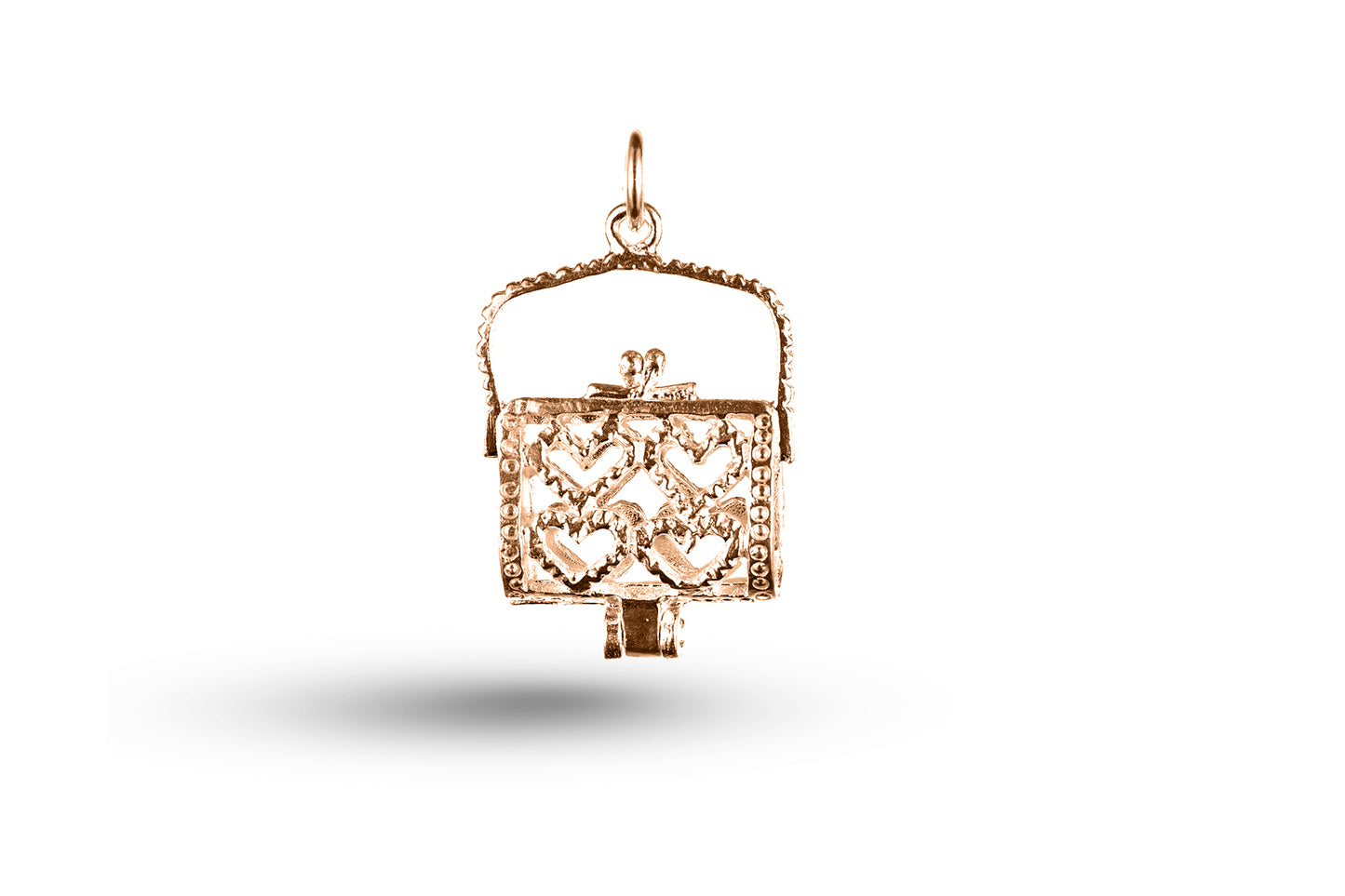 Rose gold Colourful Handbag charm.