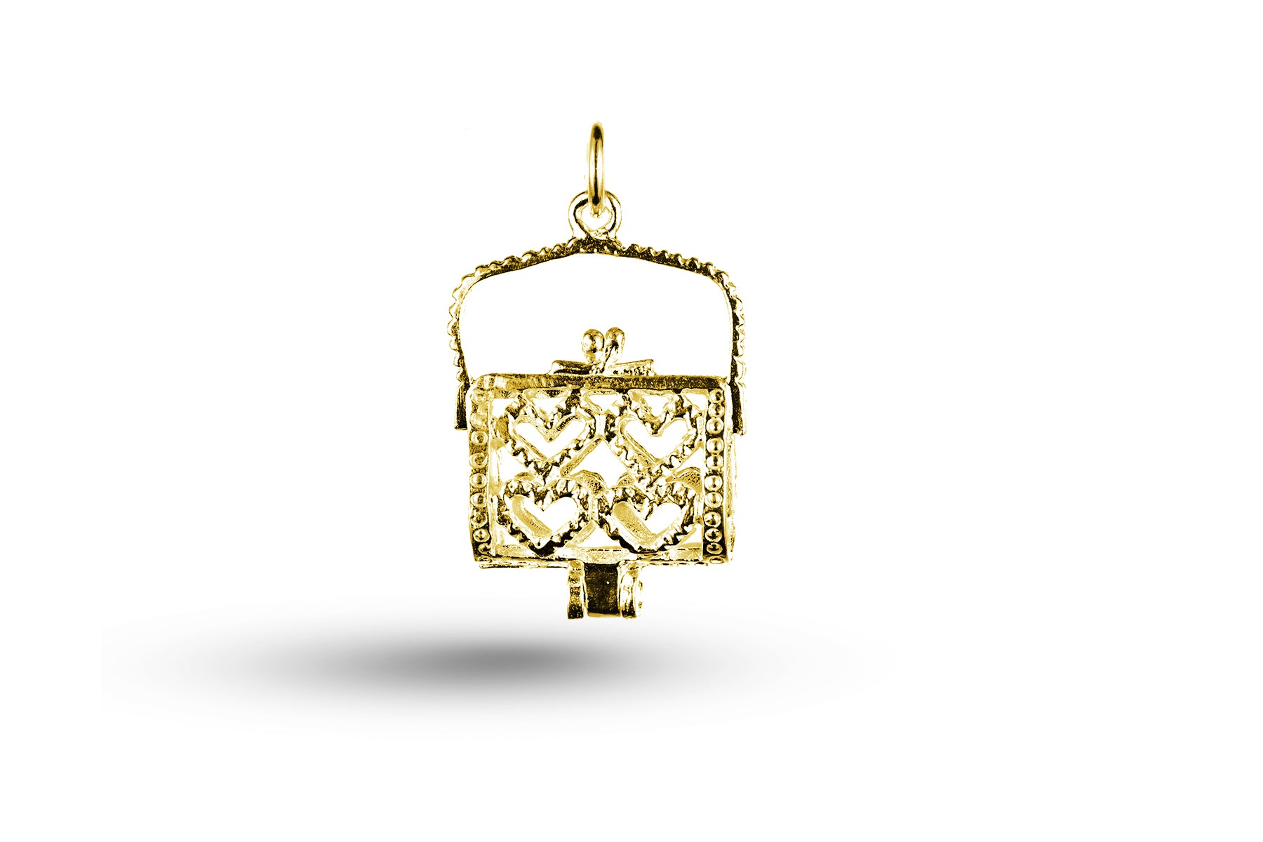Yellow gold Colourful Handbag charm.