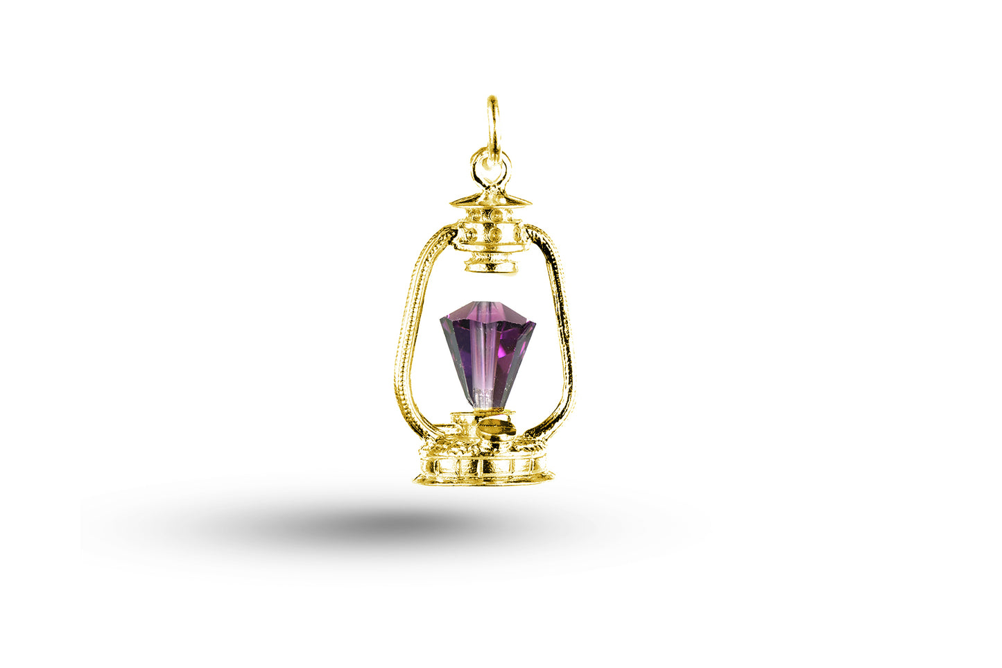 Yellow gold Ships Lantern charm.