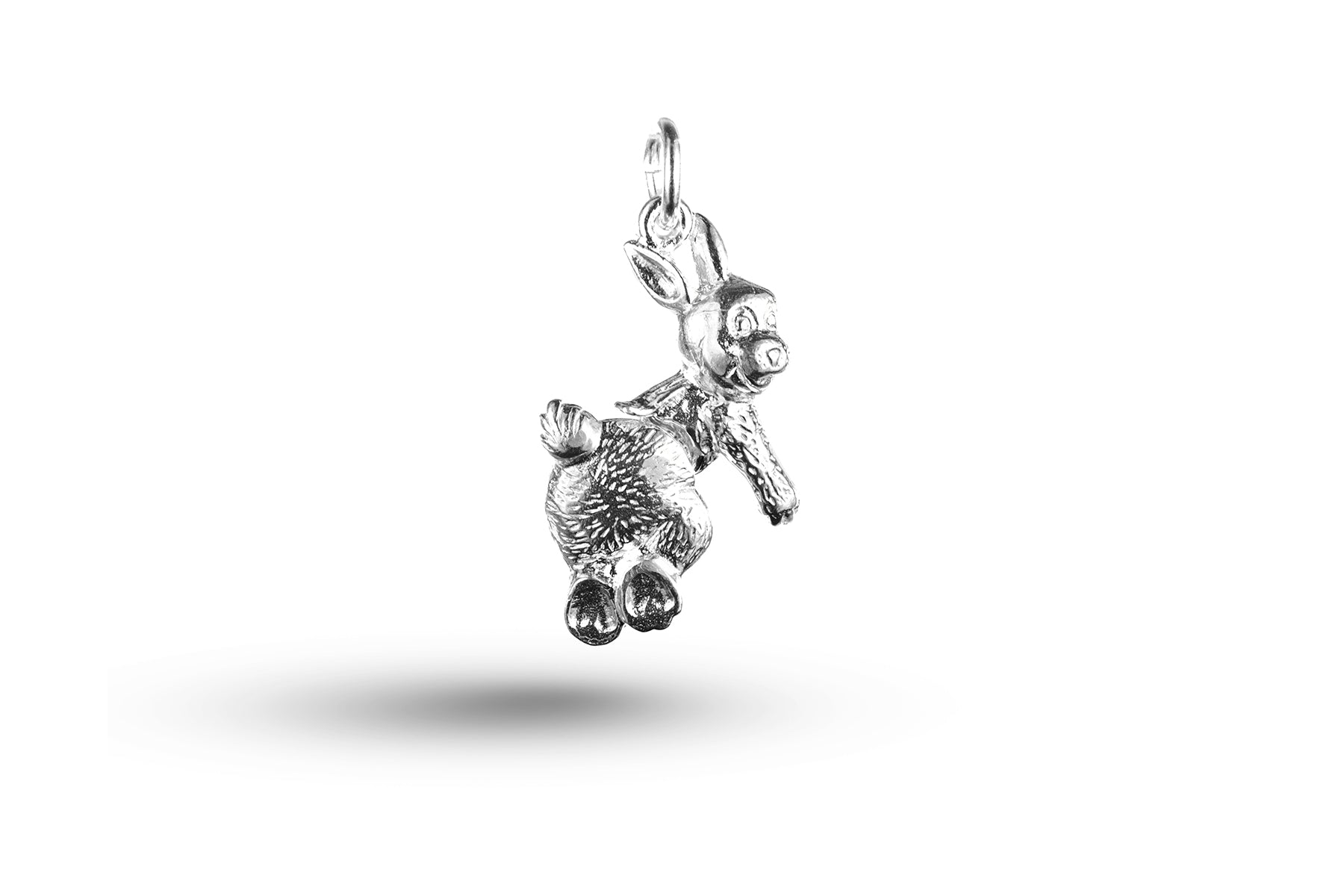 Luxury white gold Bobbing Rabbit charm.