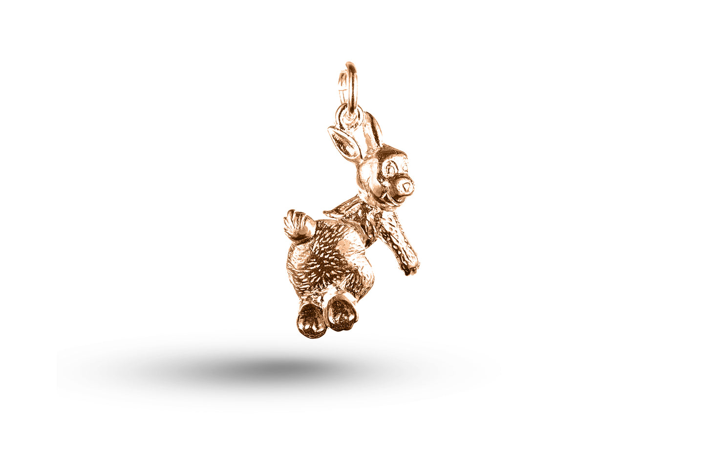 Luxury rose gold Bobbing Rabbit charm.