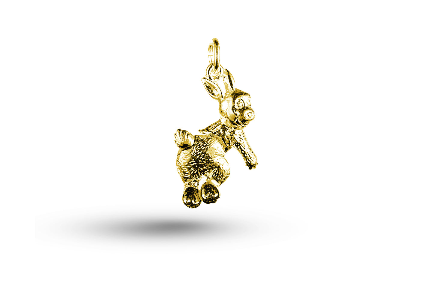 Luxury yellow gold Bobbing Rabbit charm.