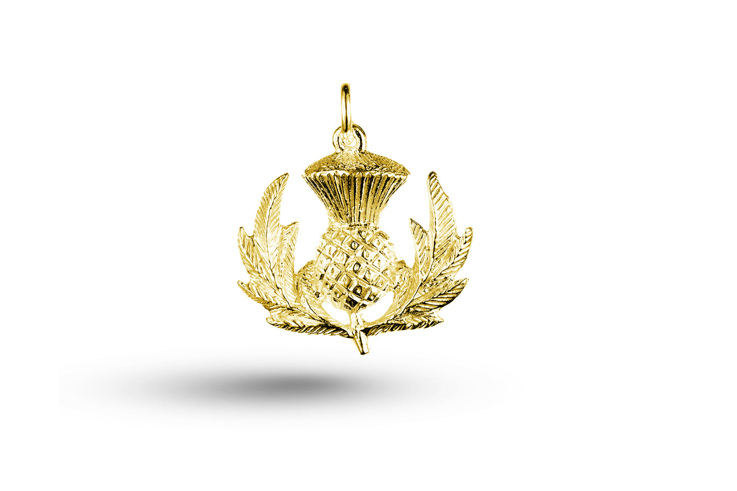 Yellow gold Heavy Thistle charm.