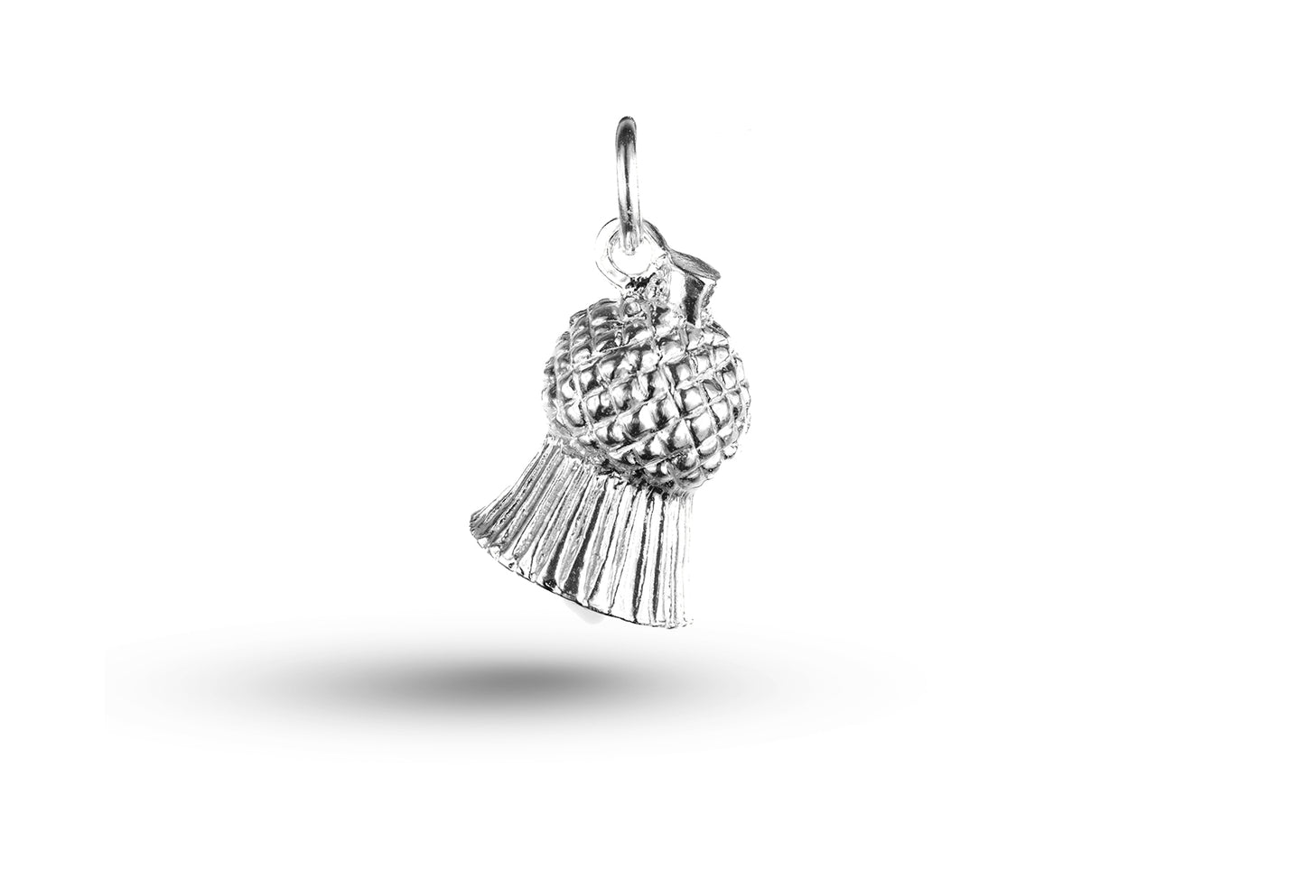 White gold Thistle Head charm.