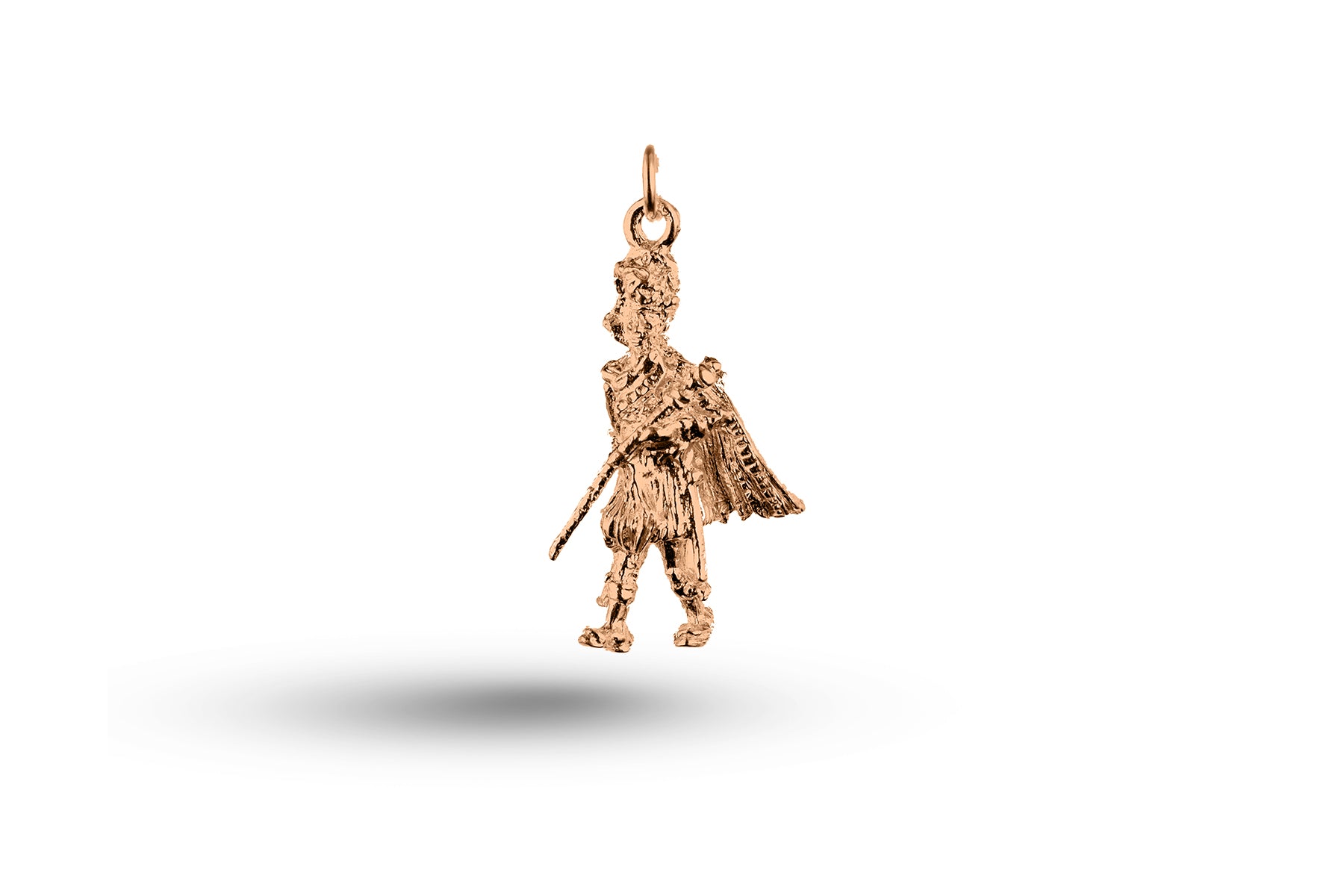 Rose gold Scotsman and Baton charm.