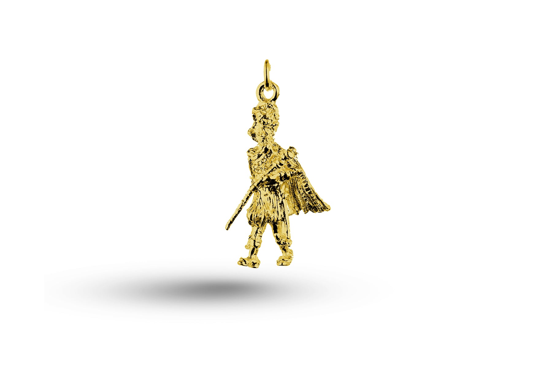 Yellow gold Scotsman and Baton charm.