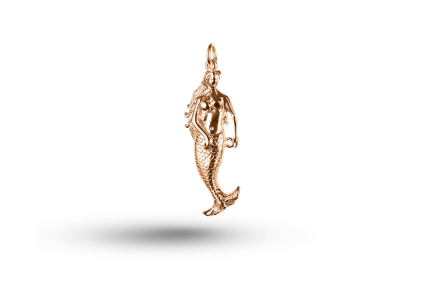 Rose gold Mermaid charm.