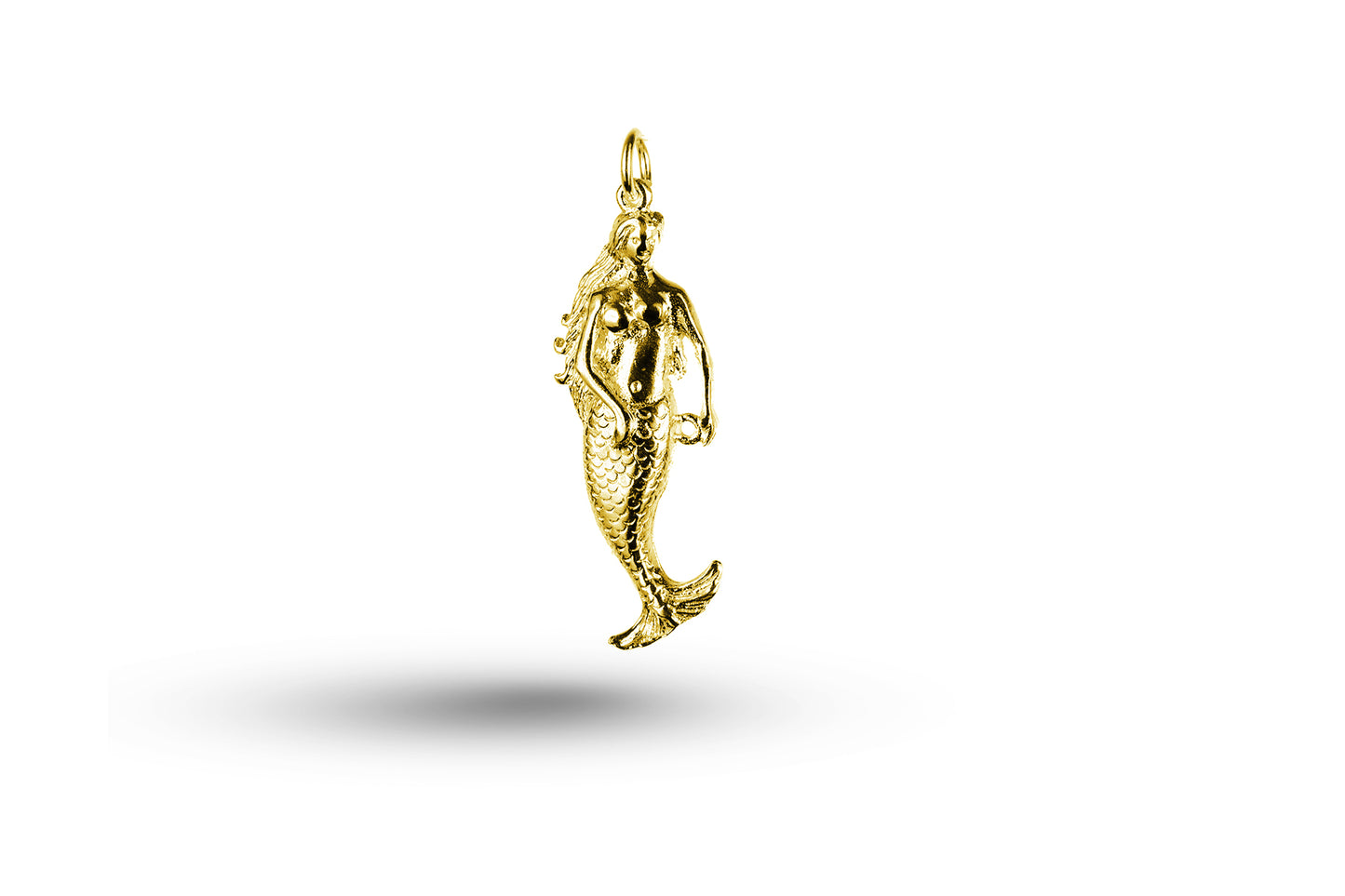 Yellow gold Mermaid charm.